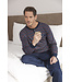 Robson Dark blue cotton long sleeved men's pyjama Geometric Groovy Squares
