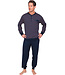 Dark blue cotton long sleeved men's pyjama Geometric Groovy Squares