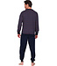 Dark blue cotton long sleeved men's pyjama Geometric Groovy Squares