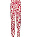 Dark red organic cotton long sleeved pyjama with cuffs Graphic Leaves