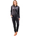 Dark grey rib velours homesuit with zip Velvet Comfort