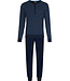 Dark blue cotton long sleeved men's pyjama Geometric Circles