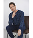 Dark blue cotton long sleeved men's pyjama Geometric Circles