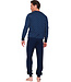 Dark blue cotton long sleeved men's pyjama Geometric Circles