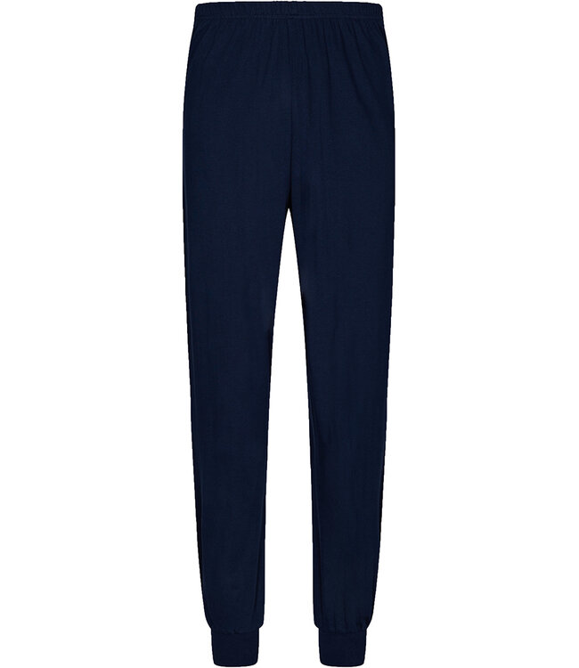 Dark blue cotton long sleeved men's pyjama Geometric Circles