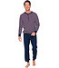 Dark blue cotton long sleeved men's pyjama Triangle Trivia
