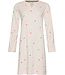 MyRebelle Beige nachthemd met ronde hals met V en lange mouwen True Love
