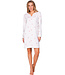 Beige nachthemd met ronde hals met V en lange mouwen True Love