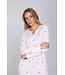 Beige nightdress with round neck V and long sleeves True Love
