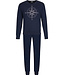 Donkerblauwe katoenen heren pyjama lange mouw Right Direction