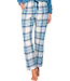 Blauwe katoenen flanel pyjama broek Winter Checks