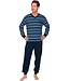 Dark blue cotton long sleeved men's pyjama Blue Stripes