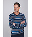 Dark blue cotton long sleeved men's pyjama Blue Stripes