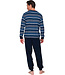 Dark blue cotton long sleeved men's pyjama Blue Stripes