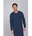 Dark blue cotton men's nightshirt Geometric Circles