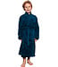 Donkerblauwe fleece jongens ochtendjas Modern Man
