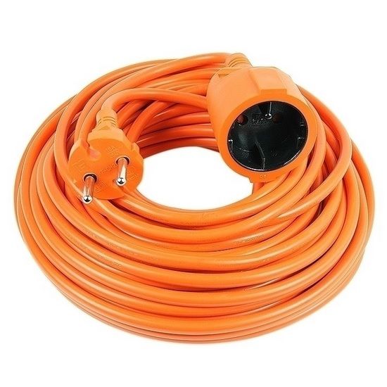 Vekto verlengsnoer 10 meter verlangkabel oranje 2500 watt product afbeelding
