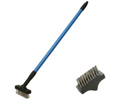CFH Set de brosse à herbes télescopique - Brosse à joints avec 2 brosses
