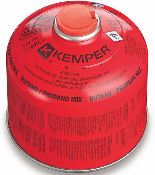 Kemper 230gr gaspatroon met schroefdraadventiel. product afbeelding