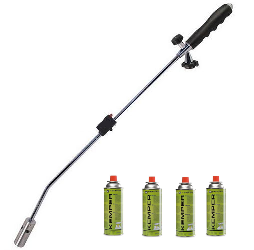 Onkruidbrander set met 4 Kemper gasflessen product afbeelding