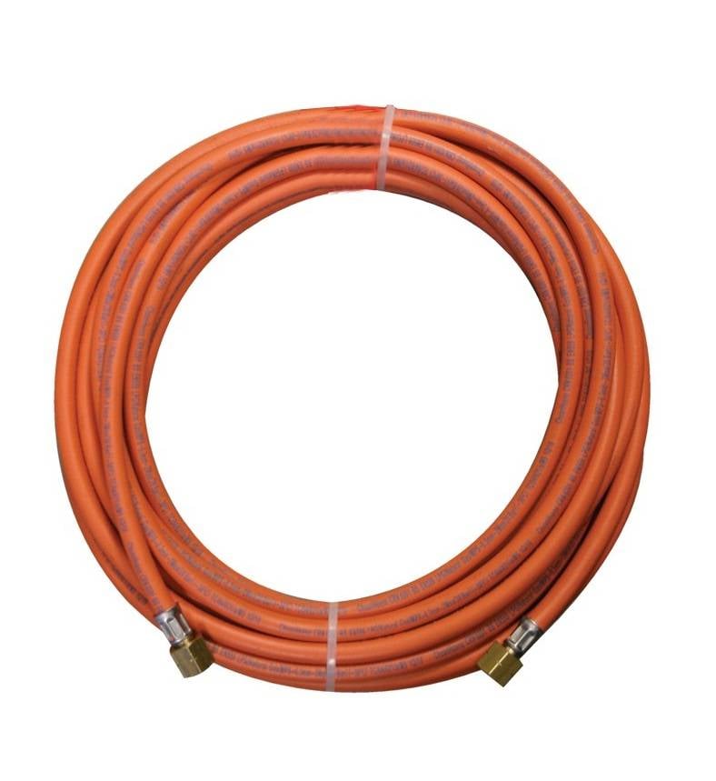 CFH rubberen gasslang met lengte van 5 meter inclusief 3/8 koppelingen gas slang product afbeelding