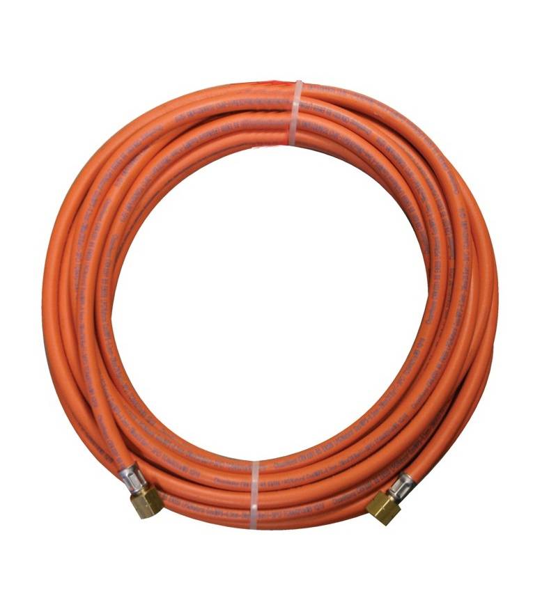 CFH rubberen gasslang met lengte van 5 meter inclusief 3/8 koppelingen gas slang product afbeelding