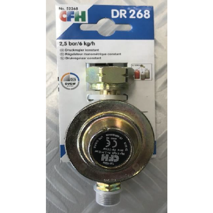 CFH Drukregelaar DR268 2,5 Bar - Geschikt voor Belgische gasflessen