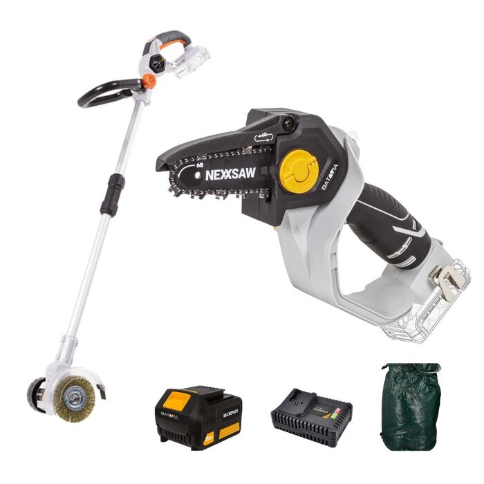 Batavia Nexxsaw V3 mit 5.0 Akku und Schnellladegerät + Fugenbürste + Gartenbeutel