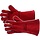 Busters Leren BBQ handschoenen - Hittebestendig - maat 10 - tot 100 C° - 35 cm - Rood