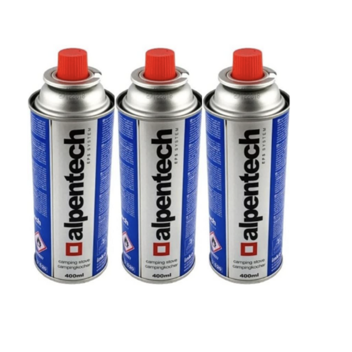 Alpentech Bouteille de gaz | 577 | 3x 400ml | Cartouches de gaz butane de 277 grammes