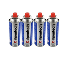 Alpentech Gasflasche |Ik301| 4x 400ml | 227-Gramm-Butan-Gaskartuschen