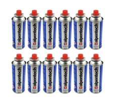 Alpentech Gasflasche | IK301 | 12x 400ml | 227-Gramm-Butan-Gaskartuschen