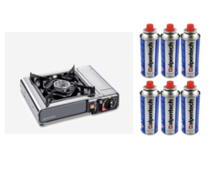 Kemper Cuisinière à gaz Kemper avec 6 bouteilles de gaz Alpentech