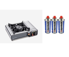 Kemper Cuisinière à gaz Kemper avec 3 bouteilles de gaz Alpentech