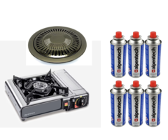 kemper Cuisinière à gaz Kemper avec 6 bouteilles de gaz Alpentech + plaque de cuisson