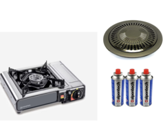 kemper Kemper Gaskooktoestel incl. 3 Alpentech gasflessen + kookplaat