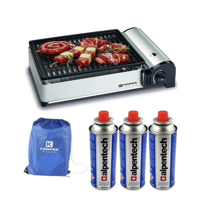 kemper Kemper Gas BBQ incl 3 gasflessen