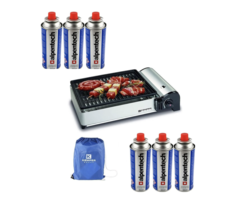 Kemper BBQ à gaz comprenant 6 bouteilles de gaz Alpentech