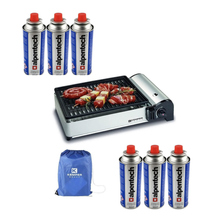 Kemper Gasgrill inklusive 6 Alpentech-Gasflaschen