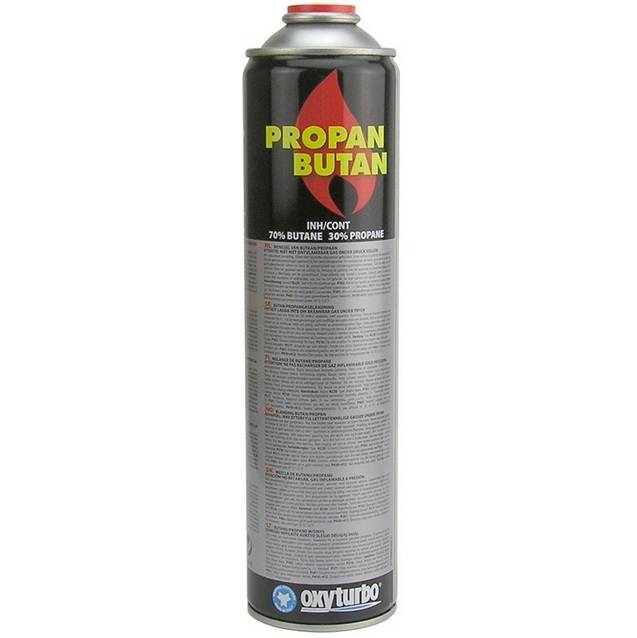 Oxyturbo universele gasfles 600 ml. Voor onkruidbrander / gasbrander product afbeelding