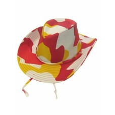 Karneval- & Fest Zubehör: Cowboy-Hut (rot/weiß/gelb)