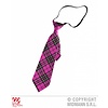 Faschings-accessoires: Rosa karierter Krawatte