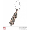 Faschings-accessoires: Beige karierter Krawatte