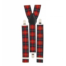 Faschings-accessoiren Schottisch karierter Hosenträger
