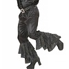 Karnevals-Kleidung: Schwarze Satin/samt Hose mit Naht