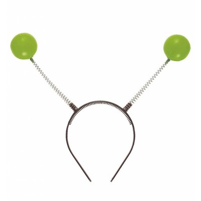 Karnevals-zubehör: Kopfband mit grünem Antenne