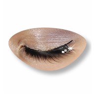 Karnevalszubehör: Augenwimper Schwarz mit kleinen "Diamanten"