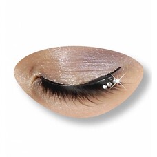 Karnevalszubehör: Augenwimper Schwarz mit kleinen "Diamanten"