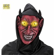 Halloweenmasken: Teufelsmaske mit Haube und leuchtendem Augen Halloweenmasken: Teufelsmaske mit Haube und leuchtendem Augen