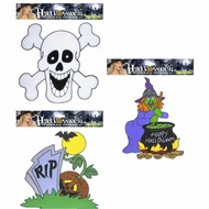 Halloweenaccessoires: Fenster-aufkleber 25 cm